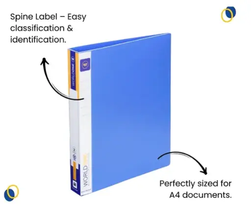 Worldone Ring Binder File (Blue)