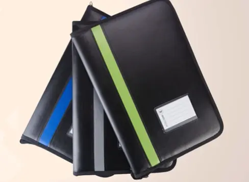 Worldone Leathrite Portfolio File (for A4 & FC Size Document) (Black)