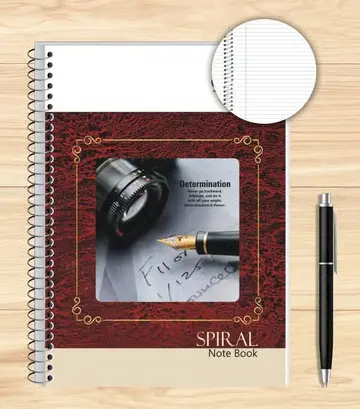 RUSH Spiral Single Line Notebook (A4, 500 pages)